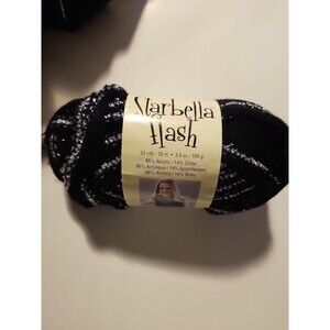 Starbella Flash GILDED Premier Yarns  Skein Discontinued Black Silver Metallic
